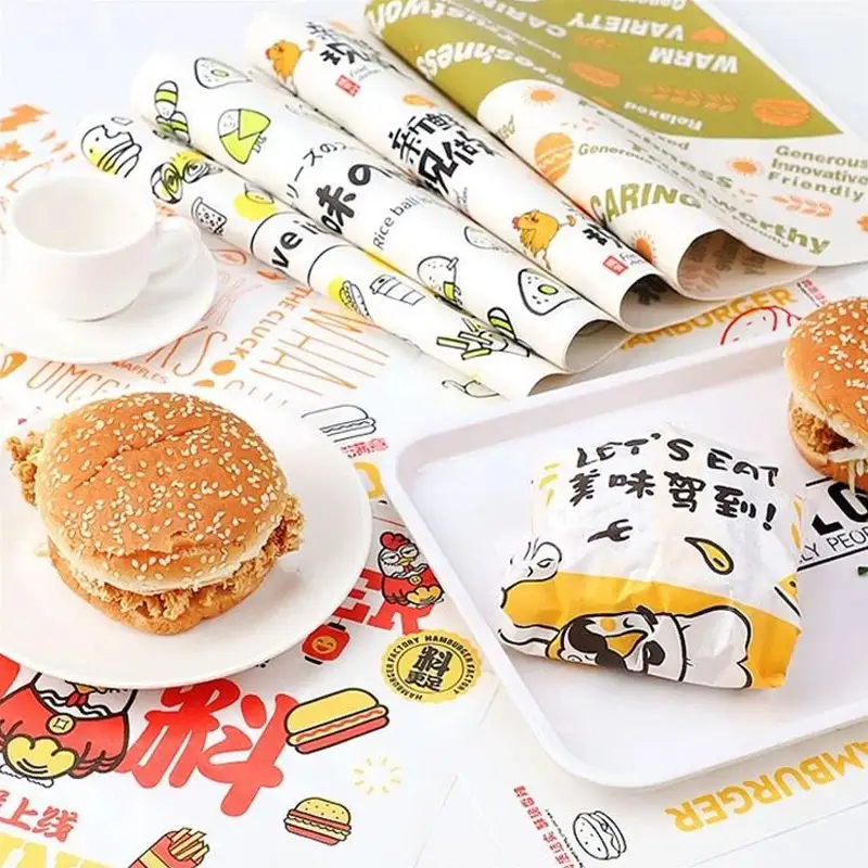 Papier d'emballage pour hamburgers