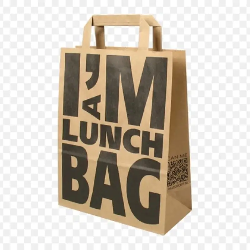 Sacs en papier kraft à poignée plate