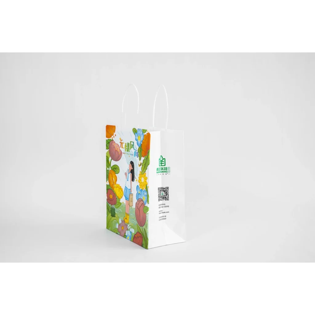 Waterproof Self-sealing Paper Bag Eco-Friendly Takeaway Packaging Delivery Bag